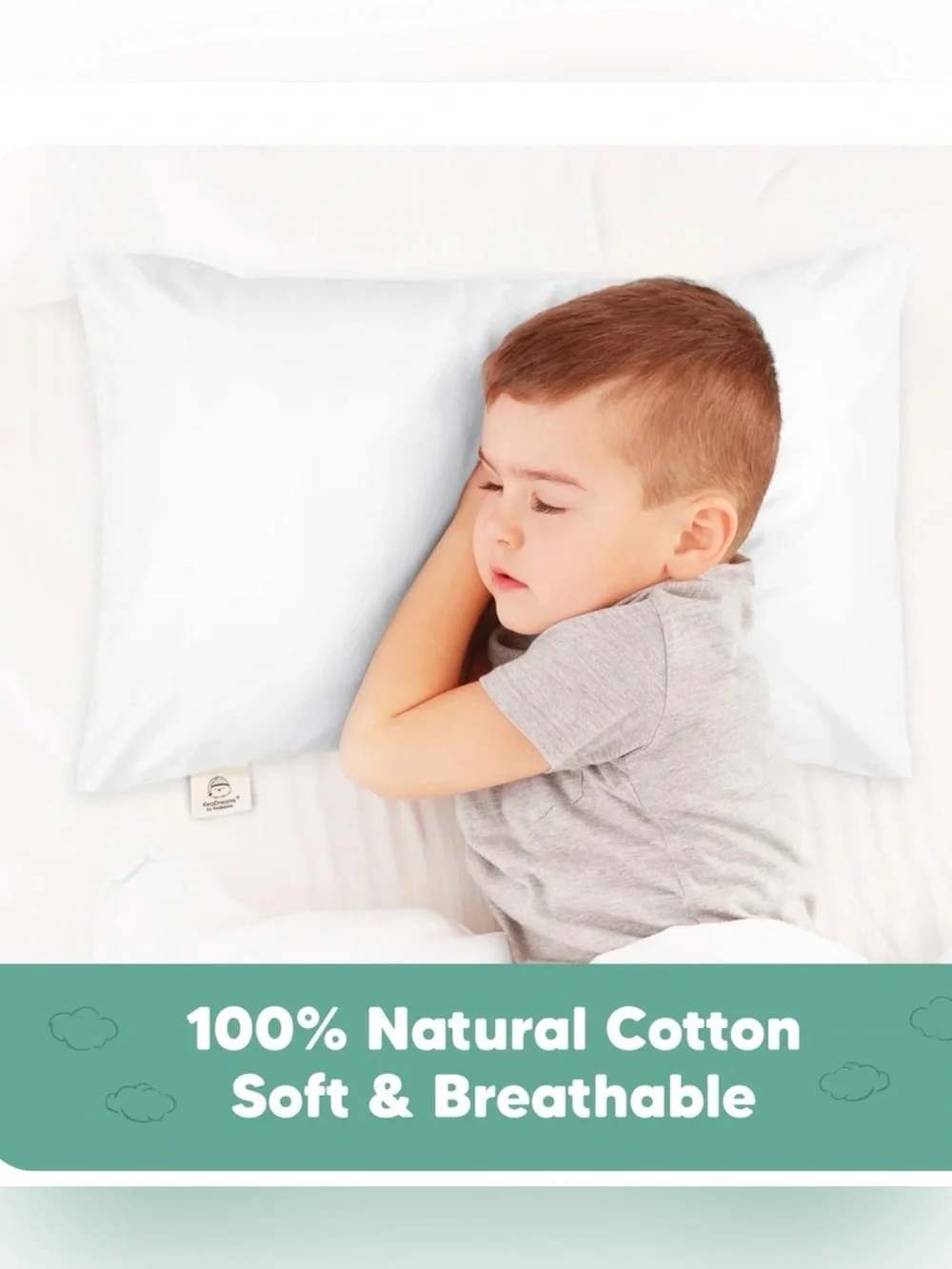 KeaBabies White My Little Dreamy Pillowcase Kids Pillowcase